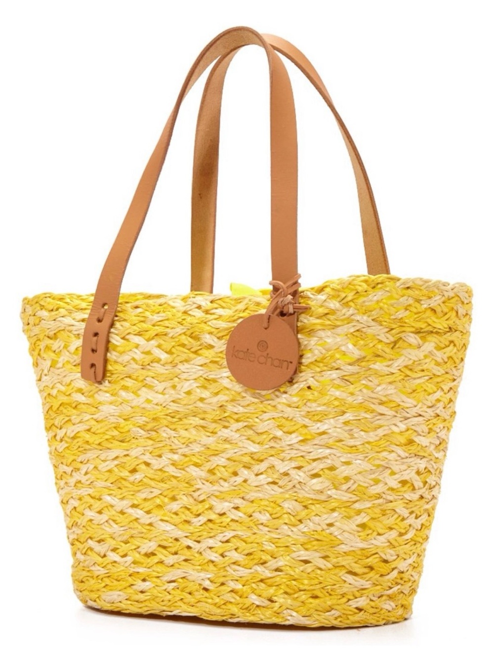 Straw Tote-Bucket, Multi Weave Pattern. Tan Leather Handles. Handmade w/Love. 💛